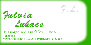 fulvia lukacs business card